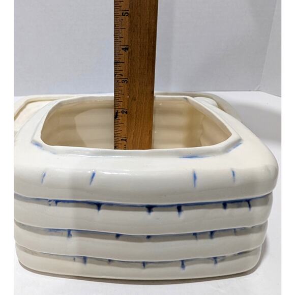 Vtg Three Piece Ceramic Bacon Grease Strainer Home Sweet Home Birds Nest RARE - Picture 5 of 16